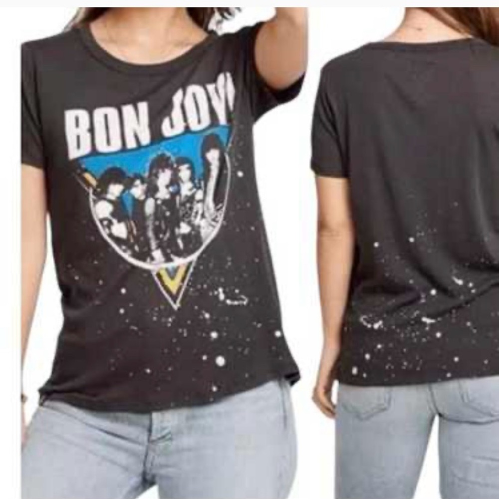 NWT Chaser Bon Jovi Splatter T Shirt